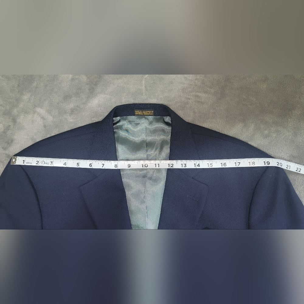 Stafford Mens Navy Blue Jacket Sport Blazer 2 Button Suit Jacket 42S - Picture 8 of 10